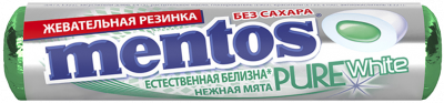 Жевательная резинка Ментос Вайт Нежная мята 15,5г