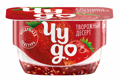 Десерт творожный Чудо клубника/земляника 4,0 % 100г БЗМЖ