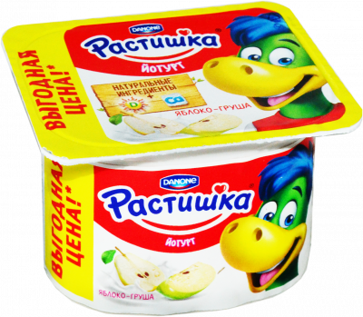 Йогурт Растишка Яблоко/Груша от 3-х лет 3% 110г БЗМЖ
