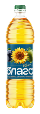 Масло подсолнечно-оливковое рафинированное Благо 1л