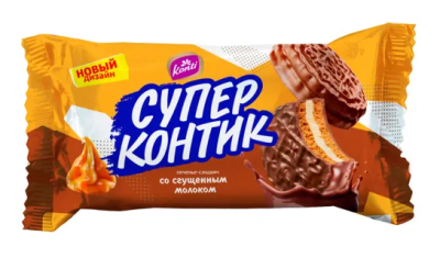 Печенье-сэндвич Супер Контик Сгущенное молоко 100г