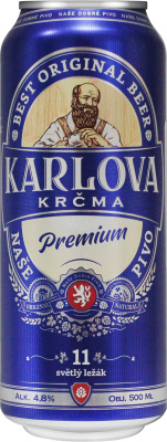 Пиво светлое Карлова Корчма Премиум 0,5л 4,8% ж/б