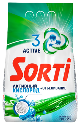 Порошок стиральный Сорти автомат Активный кислород 2,4кг
