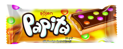 Печенье Папита с карамелью и с драже в молочном шоколаде 33г