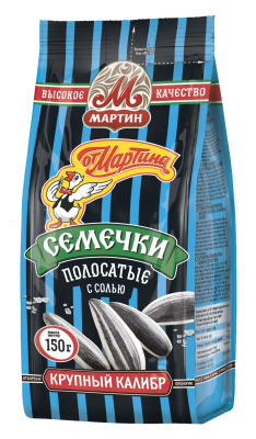 Семечки От Мартина полосатые с солью 150г