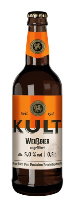 Пиво светлое н/ф Культ Пшеничное 0,5л 5% ст/б