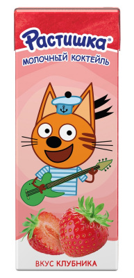 Коктейль молочный Растишка Клубника с 3лет 2% 210г БЗМЖ