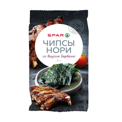 Чипсы нори SPAR со вкусом барбекю 5г