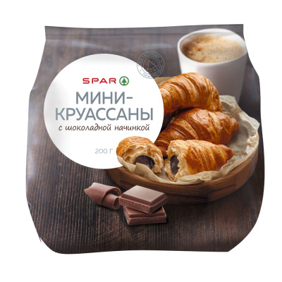 Круассаны мини SPAR с Шоколадной начинкой 200г