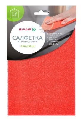 Салфетка из микрофибры SPAR Антижир 1шт