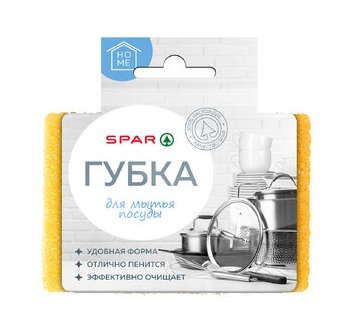 Губка для посуды SPAR 9,5х5см 1шт