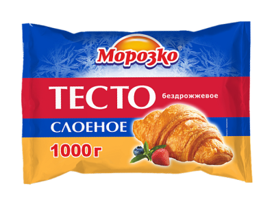 Тесто слоеное бездрожжевое Морозко 1кг