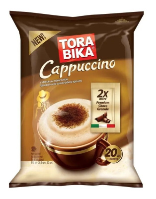 Напиток кофейный ТораБика Капучино с топингом тертого шоколада 25,5г