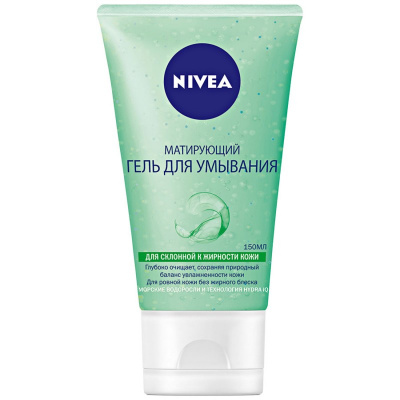 Гель д/умывания Нивея 150мл Визаж Aqua Effect Очищающее