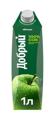 Сок Добрый яблочный 1л