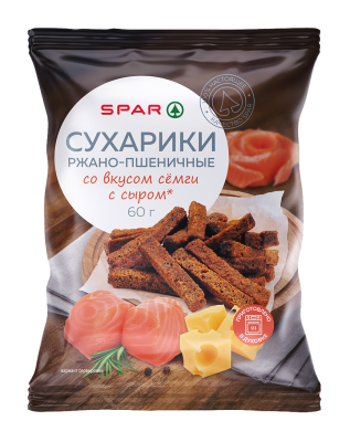Сухарики ржано-пшеничные SPAR Семга с сыром 60г