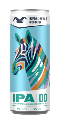 Пиво светлое б/а н/ф IPA 0,0 0,33л 0,5% ж/б