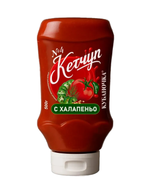 Кетчуп Кубаночка №4 с халапеньо 500г пл/б