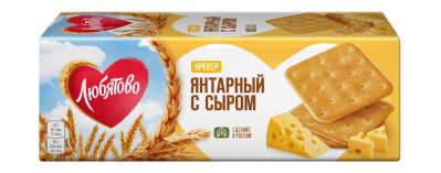 Крекер Любятово Янтарный с сыром 204г