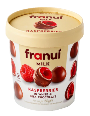 Малина в белом и молочном шоколаде Franui зам 150г