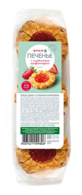 Печенье SPAR с клубничным конфитюром 200г