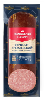 Колбаса в/к Сервелат Кремлёвский Владимирский стандарт 350г