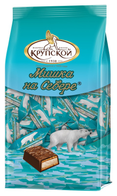 Конфеты шоколадные Крупской Мишка на Севере 200г