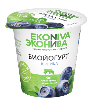 Биойогурт ЭкоНива Черника 2,8% 125г БЗМЖ