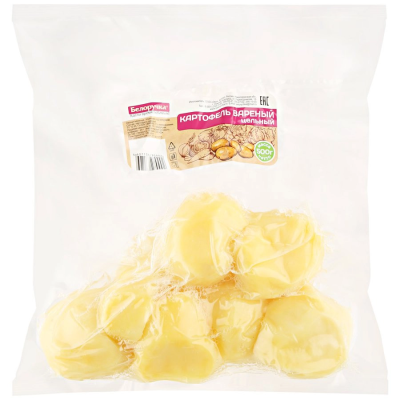 Картофель вареный цельный Белоручка в/у 500г