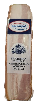 Грудинка свиная в/к Оригинальная Балтагрос 250г