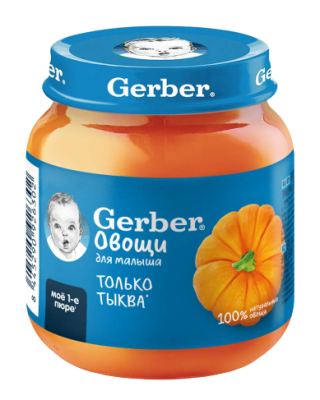 Пюре Гербер Тыква с 5мес ст/б 125г