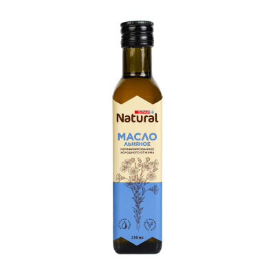 Масло льняное SPAR Natural нерафинированное 250мл