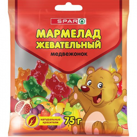 Мармелад жевательный SPAR Фруктовые фигурки медвежата 140г
