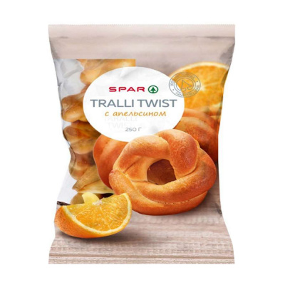 Изделия SPAR Твист со вкусом апельсина 250г