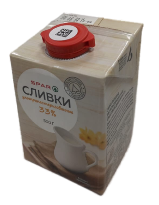 Сливки ультрапастеризованные SPAR 33% т/п 500г БЗМЖ