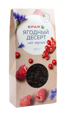 Чай SPAR Ягодный Десерт черный 100г
