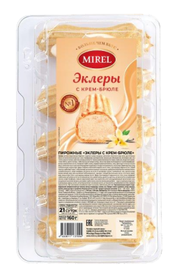 Пирожное Эклеры с крем-брюле Мирель 160г