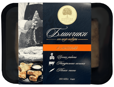 Блинчики Добринское ФХ Фермерские с мясом 400г