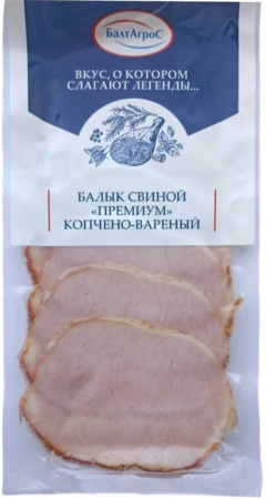 Балык в/к Свиной Премимиум БалтАгрос нарезка 90г