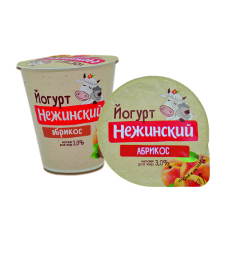 Йогурт Нежинская МФ Абрикос 3,0% 290г БЗМЖ