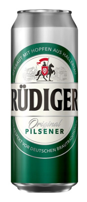 Пиво светлое Рюдигер Оригинал Пилснер 0,45л 4,5% ж/б