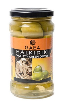 Оливки зеленые с/к Халкидики Гайя 300г ст/б