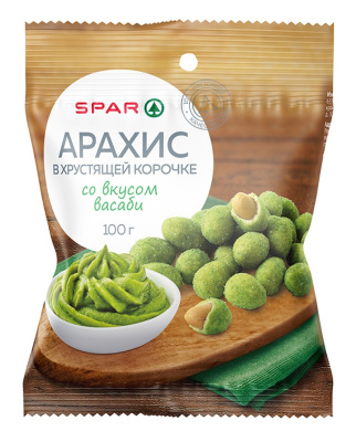 Арахис в хрустящей корочке SPAR Васаби 100г