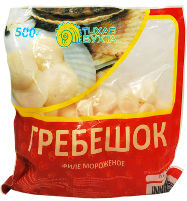 Гребешок филе мороженое Тихая бухта 500г