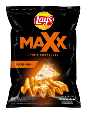 Чипсы Лейз МАХХ Пицца 4 Сыра 100г