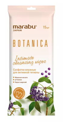 Салфетки для интимной гигиены Марабу Ботаника 15 шт