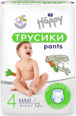 Подгузники трусики Белла Хэппи А12 Макси 8-14кг 1/6