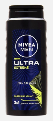 Гель для душа Нивея Мен 500мл 3в1 Ультра Экстрим