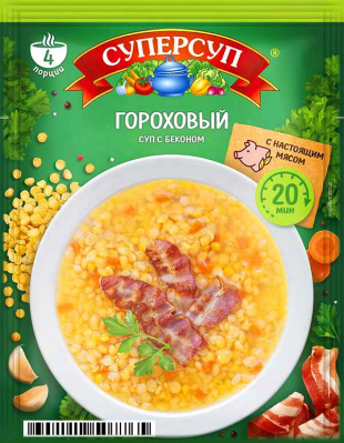 Суп Суперсуп Гороховый с беконом 70г