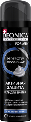 Гель для бритья Деоника 240мл Фон Мен Активная защита с черным углём
